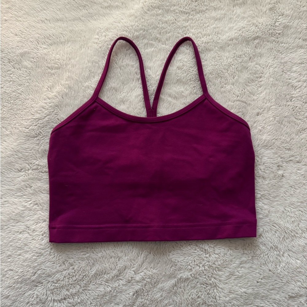 Lululemon cropped magenta tank